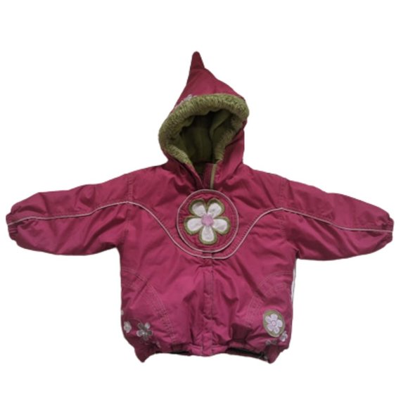 GUSTI Pink Green  Hooded Winter Jacket Coat Size 3X - Picture 1 of 6